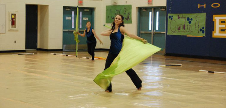 Winterguard performer